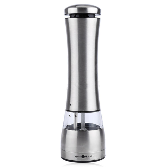 Automatic Electric Pepper Mill Shakers Stainless Steel Adjustable Salt Pepper Grinder