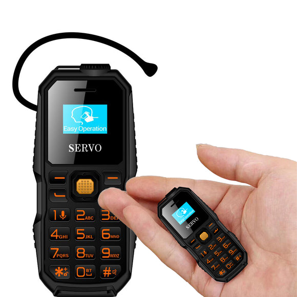 SERVO S07 0.66'' 300mAh bluetooth Headset BT Dialer Dual SIM Dual Standby Mini Card Phone