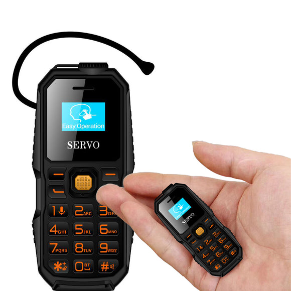 SERVO S07 0.66'' 300mAh bluetooth Headset BT Dialer Dual SIM Dual Standby Mini Card Phone