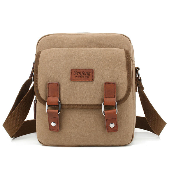 Men Canvas Casual Crossbody Bag Retro Outdoor Retro Casual Shoulder Bag