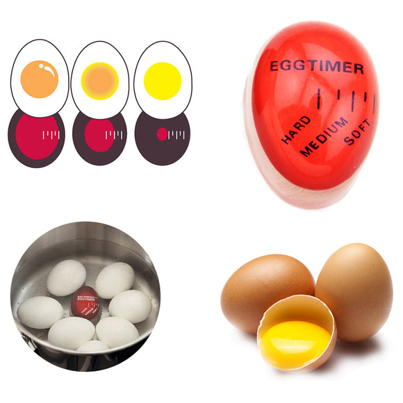 KCASA KC-008 1pc Egg Perfect Color Changing Timer Yummy Soft Hard Boiled Eggs Cooking Kitchen Eco-Fr