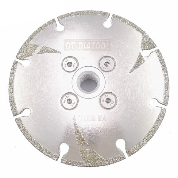 Electroplated Diamond Cutting Grinding Disc M14 Flange Diamond Blade for Granite Marble