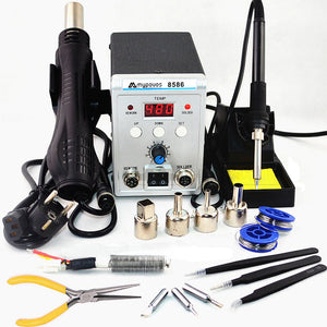 8586 2 In 1 750W Digital ESD Hot Air Gun Soldering Station Welding Solder Iron