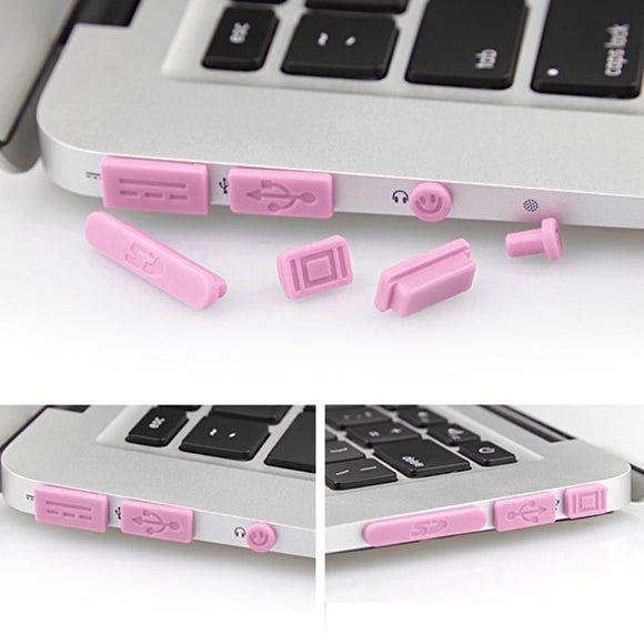 Colorful Soft Silicone Anti Dust Plug Ports Set For Macbook Pro Retina 13.3 15.4