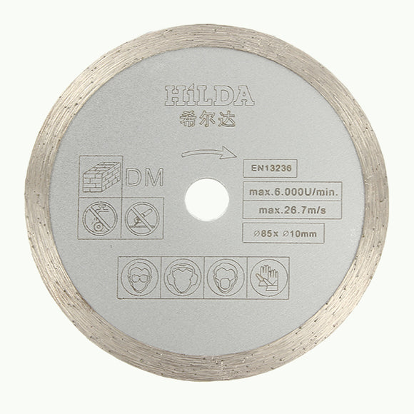 HILDA 10mm Silicon Carbide Saw Blade 85x1.8mm Diamond Saw Blade for Marble Ceramic