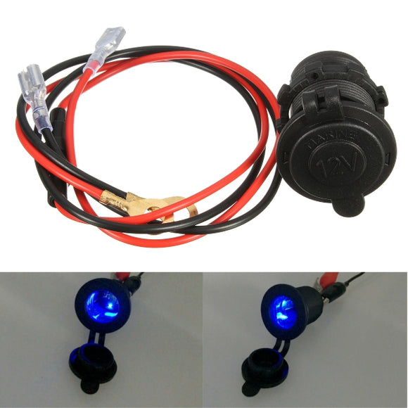12V-24V Motorcycle Power LED Socket Plug With Waterproof Cover