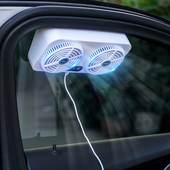 Portable Car Exhaust Fan Ventilation Air Circulation Exhaust Fan Cooling USB Charging Car Home Dual Use