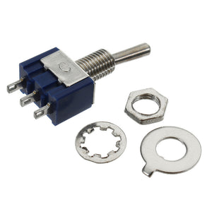 MTS-102 3 Gear 6A 125V Switch Latching Toggle Switch 6mm 3 Pin