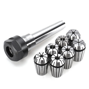 Machifit 7Pcs ER20 Spring Collet with MT2-ER20-M10 Spring Collet Chuck Holder CNC Milling