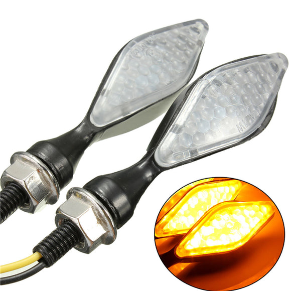12V Turn Signal Indicators Universal 12 LED Motorcycle Bike Light Metal