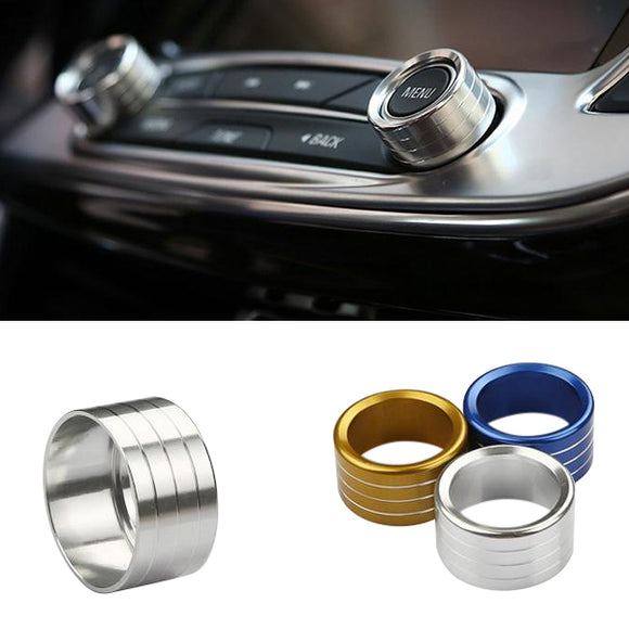 2pcs/Set Cars Alu Decoration Stereo Knob Ring Air Conditioning Knob Ring for Envision