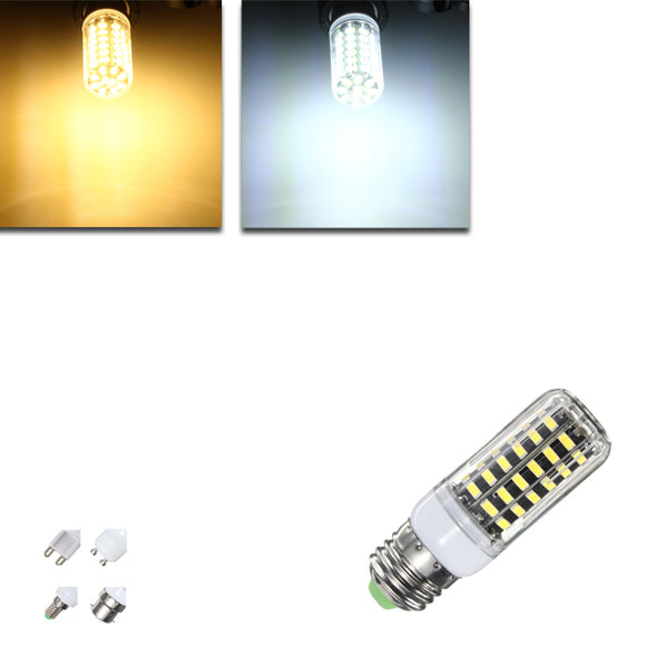 E27 E14 B22 G9 GU10 7W 64 SMD 5733 1000LM  LED Warm White White Cover Corn Bulb AC 220V
