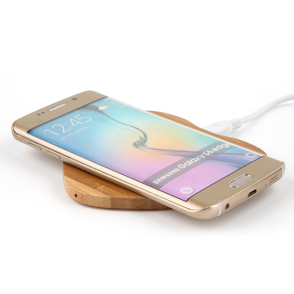 Mini Qi Wireless Charger Charging Wood Mat Pad For Samsung S8 iPhone 8 Plus X