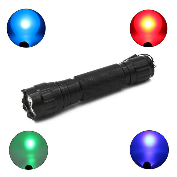 XANES 501B R5 Blue Light / Q5 Red Light / R5 Green Light / UV Purple Light Functional EDC Flashlight