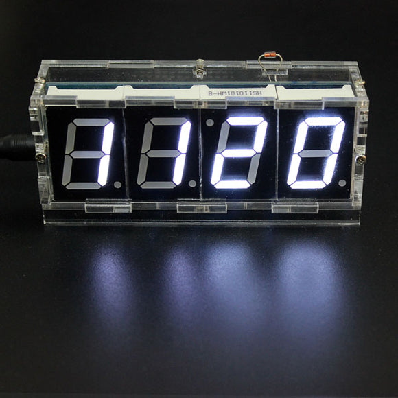 Geekcreit DIY 4 Digit LED Electronic Clock Kit Temperature Light Control Version