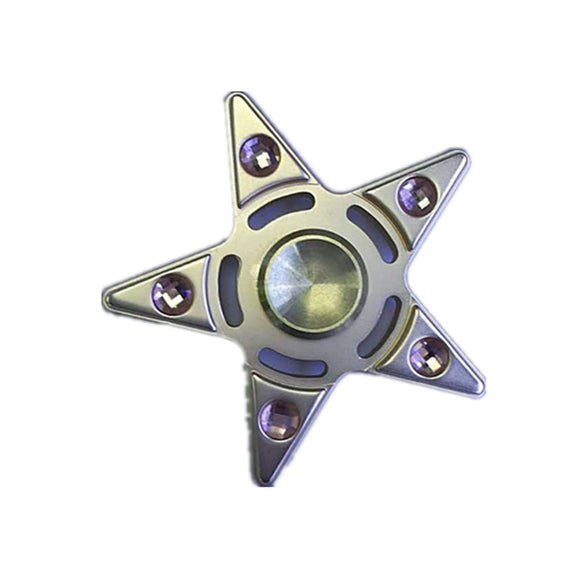 Zinc alloy Five - pointed Diamond Finger Spinner For Autism And ADHD Rotation Stress Gift