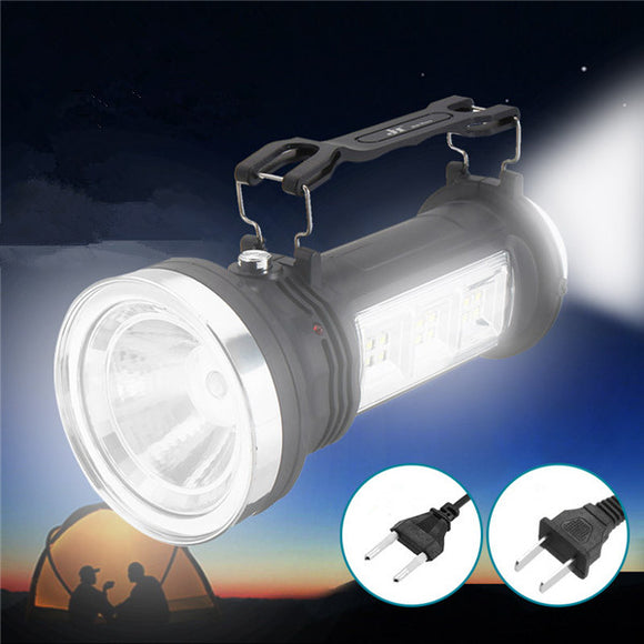 Solar Powered Portable Flashlight LED Camping Lantern Rechargeable Outdoor Emergency Lamp AC110-240V