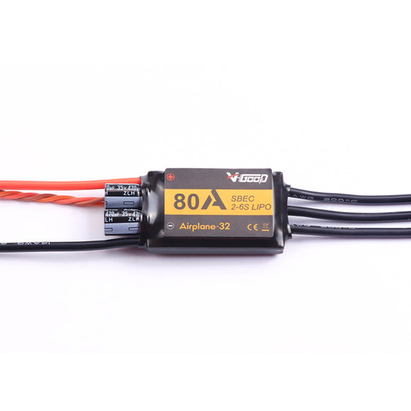 VGOOD 80A 2-6S 32-Bit Brushless ESC With 5A SBEC for Fixed Wing RC Airplane