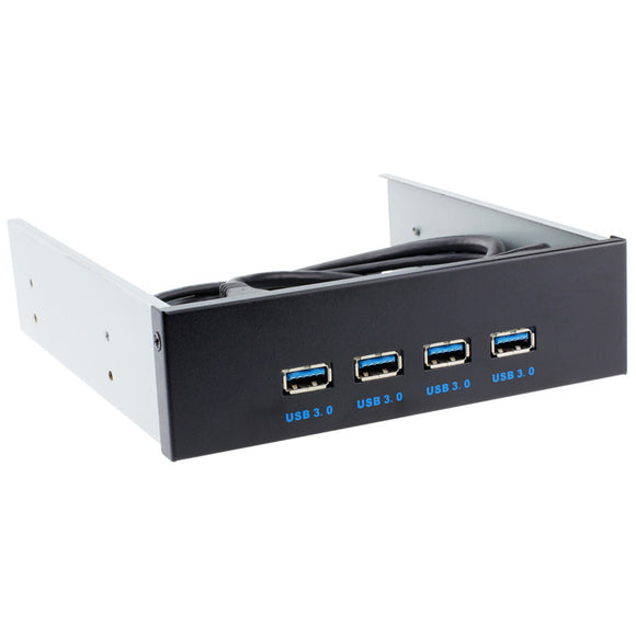 Ult Unite High Speed 4 USB3.0 Ports Hub Optical Drive Bay Front Panel for Desktop PC Case