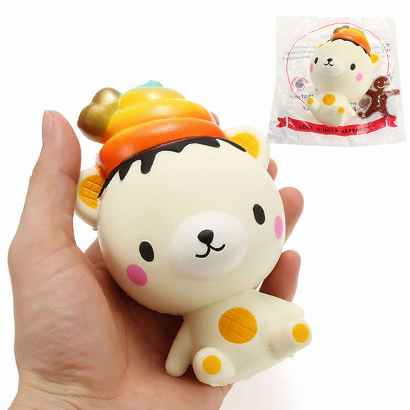 Squishy Ice Cream Bear 13cm Slow Rising With Packaging Collection Gift Decor Soft Squeeze Toy