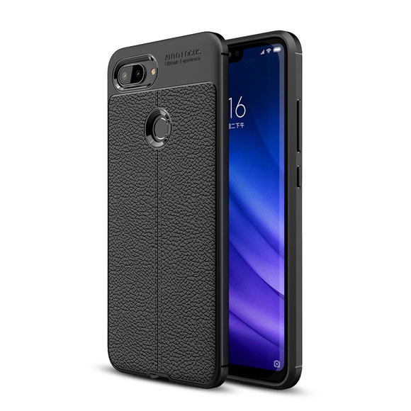 Bakeey Litchi Pattern Shockproof Soft TPU Cover Protective Case for Xiaomi Mi 8 Lite 6.26 inch