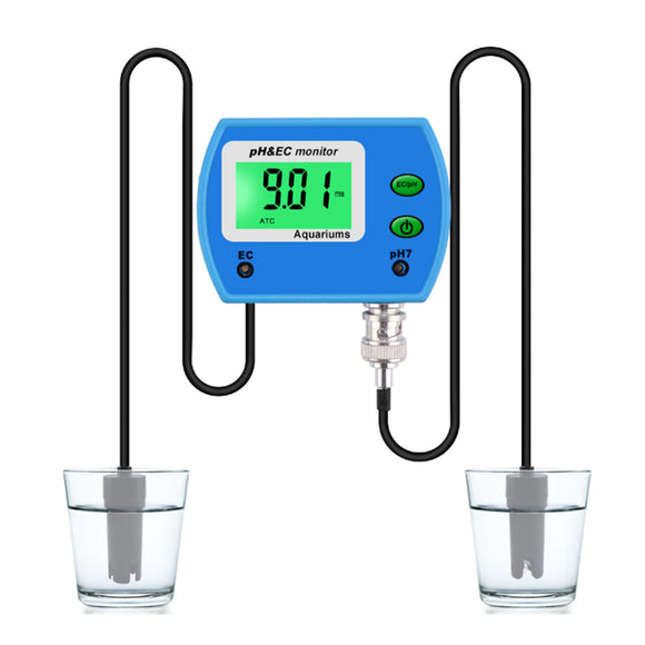 PH/EC 2 in1 Water Quality Chlorine Tester Level Meters Swimming Pool Spa Hot Tub