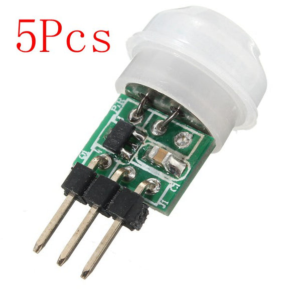 5Pcs Mini IR Infrared Pyroelectric PIR Body Motion Human Sensor Detector Module