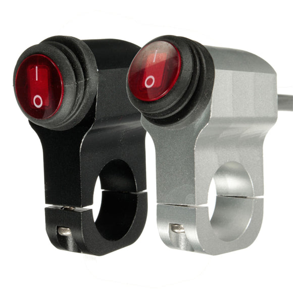 12V 16A Motorcycle Handlebar Grip Light Switch Aluminum Alloy Waterproof with Indicator