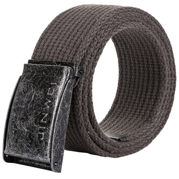 125cm AWMN S08 3.8cm Canvas Alloy Buckle Retro Men Women Pants Belt Military Tactical Belt