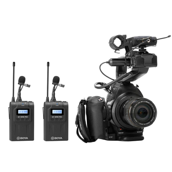 Boya BY-WM8 Pro K2 Wireless Mic Microphone System Audio Video Recorder Receiver for DSLR SLR Camera Smartphone