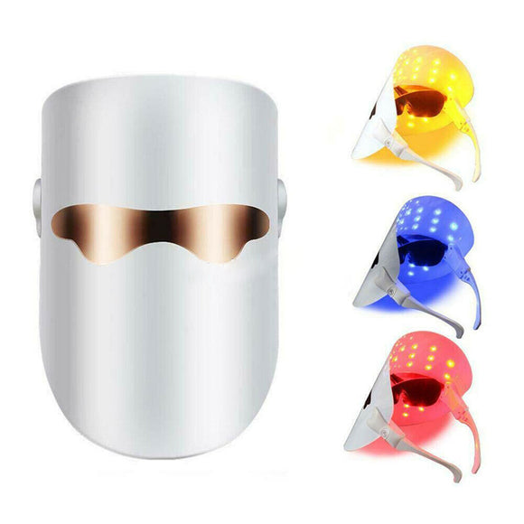 3 Color LED Photon Electric Facial Mask Skin Care Painless Rejuvenation Wrinkle Therapy Mask
