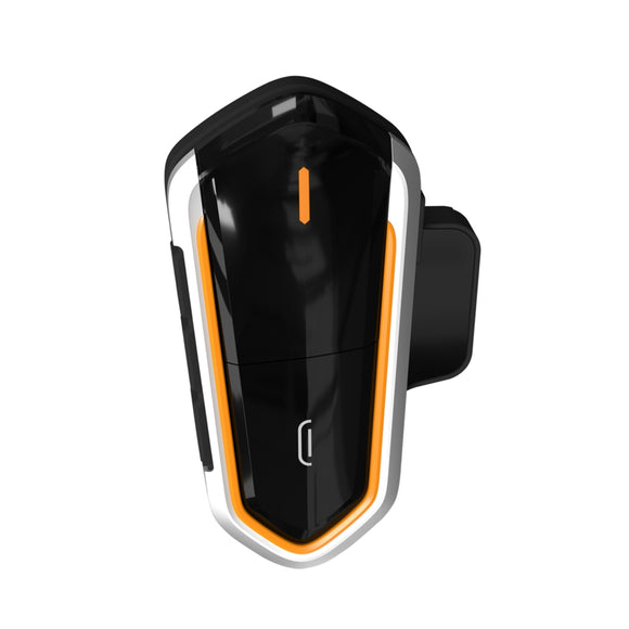 QTBE6 1000M Helmet BT Intercom Interphone Motorcycle FM Headset Wireless with bluetooth Function Orange