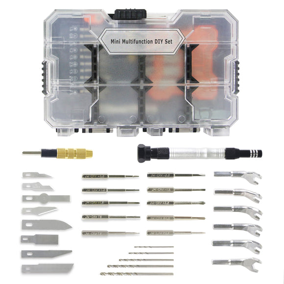 MINI MT34 34 in 1 Multifunction DIY Repair Tools Set Wrench Screwdriver Drilling Glue Blades Hand Tools for Phone PC Tablet