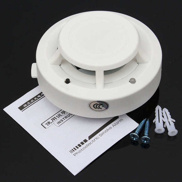 Wireless Smoke Detector Home Security Fire Alarm Photoelectric Sensor System