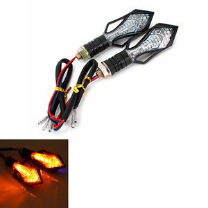 13 Led Motorcycle Turn Signal Indicators Light Amber Blue Lamp