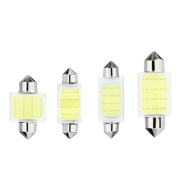 31/36/39/41mm C5W C10W COB LED Bulb Car Festoon Dome Lights Interior Map Reading Lamp DC12V White