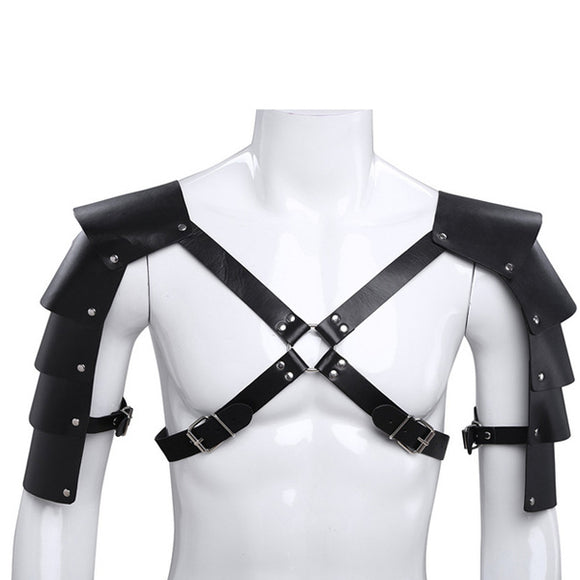 Tactical Leather Vest Adjustable Body Chest Harness Men Outdoor Hunting Belt Shoulder Tights