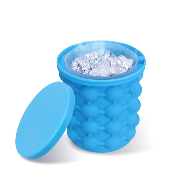 Honana Creative Space Saving Ice Bucket Cube Shape Mold Silicone Ice Genie Maker Tools Ice Bucket