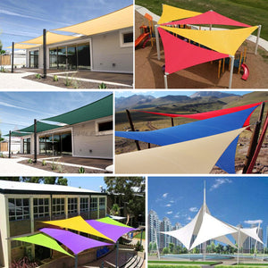 Outdoor Shade Sunscreen Waterproof Triangular UV Sunshade Sail Combination Net Triangle Sun Sail Tent Camping Garden