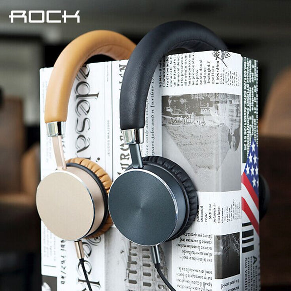 ROCK RAU0512 Universal Stereo Wired Control Headset Headphone with Mic for Tablet Mobile Phone
