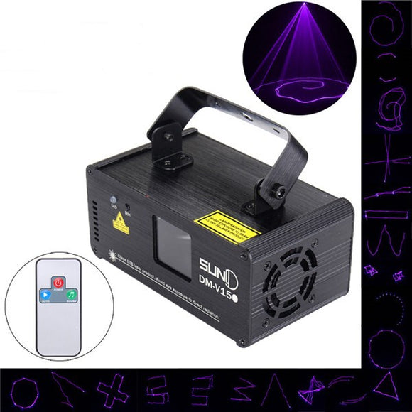 18W DMX Mini UV Laser Beam Projector Remote&Voice Control LED Stage Light for DJ Bar KTV Party