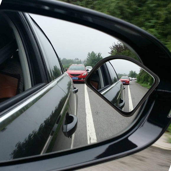 3R Pair Sector Shape Car Blind Spot Rearview Mirror HD Convex 360 Wide Angle Adjustable Mirror