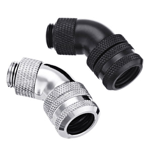 G1/4 Thread 45 Degree Water Cool Fittings PC Water Cooling Joints for 10*14mm Rigid Tube