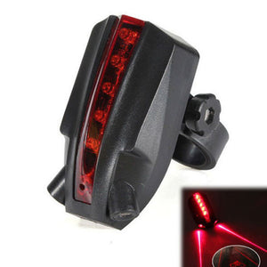 BIKIGHT  Laser LED MTB Cycling Bicycle Safety Warning Light Bike Tail Light Motorcycle E-bike