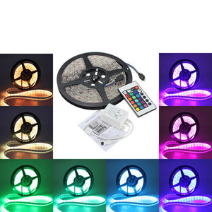 3X 5M 5050 RGB Waterproof 300 LED Strip Light 24 Key Controller DC12V