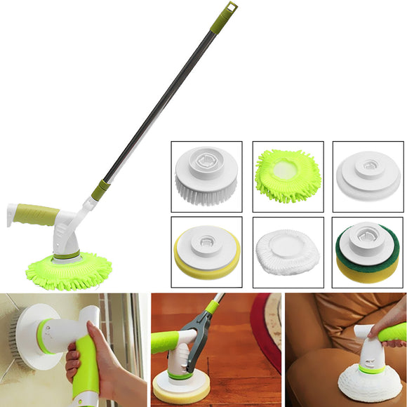 Automatic Electric Cleaning Brushes Rechargeable Cordless Power Scrubber with 3 Replace