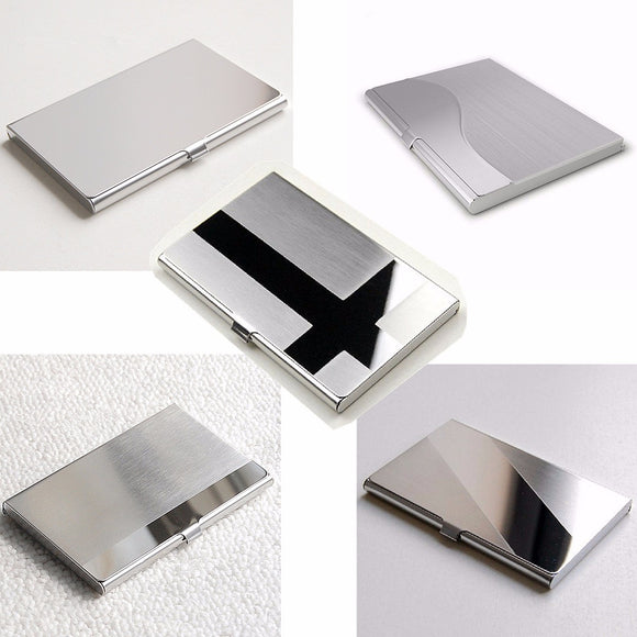 Stainless Steel Business ID Credit Card Holder Name Card Wallet Metal Pocket Box Case Holder