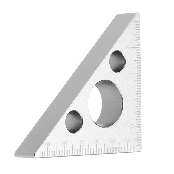 90 Degree Right Angle Height Ruler Aluminum Alloy Metric Inch Ruler for Woodworking