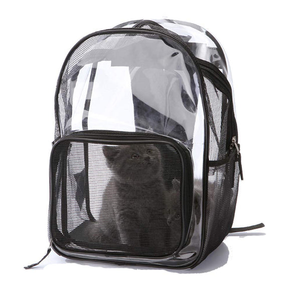Transparent Pet Carrier Bag Fashion Carrying Cat Dog Puppy Comfort Travel Outdoor Shoulder Backpack