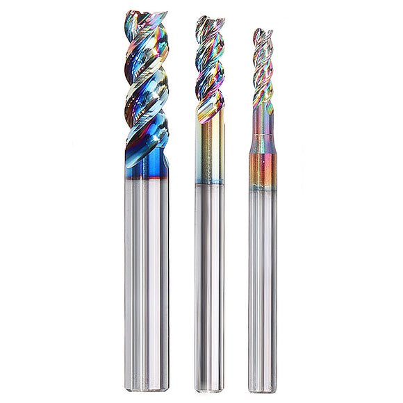 Drillpro 3-10mm DLC Colorful End Mill For Aircraft Aluminum Upgrade Milling Cutter CNC Machine Tool